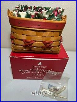 Longaberger Tree Trimming Basket Set 1999-2006 with Liners, Protectors & Boxes