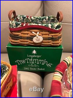 Longaberger Tree Trimming Collection Baskets 7 SETS 1999-2002, 2004-2006