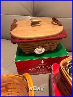 Longaberger Tree Trimming Collection Baskets 7 SETS 1999-2002, 2004-2006