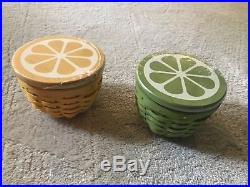 Longaberger Two baskets Lemon & Lime Set New