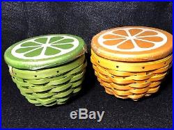 Longaberger Two baskets Lemon & Lime Set New