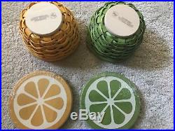 Longaberger Two baskets Lemon & Lime Set New