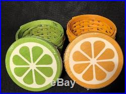 Longaberger Two baskets Lemon & Lime Set New