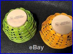 Longaberger Two baskets Lemon & Lime Set New