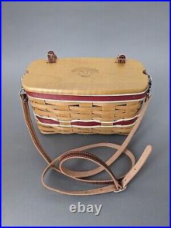 Longaberger University Wisconsin UW Badger 2010 Wood Basket Crossbody Purse