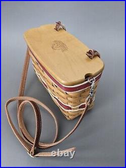 Longaberger University Wisconsin UW Badger 2010 Wood Basket Crossbody Purse