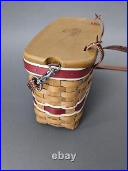 Longaberger University Wisconsin UW Badger 2010 Wood Basket Crossbody Purse