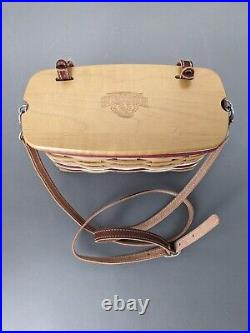 Longaberger University Wisconsin UW Badger 2010 Wood Basket Crossbody Purse