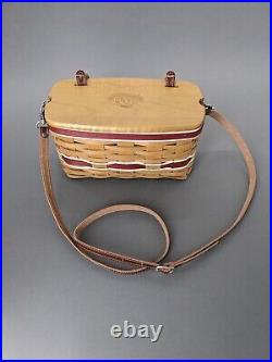 Longaberger University Wisconsin UW Badger 2010 Wood Basket Crossbody Purse