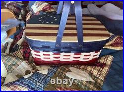 Longaberger Usa Basket With Lid Prot Gripper