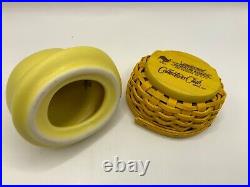 Longaberger VERY RARE MINATURE Yellow Peep Basket Set. NEW