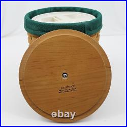 Longaberger VTG Canister Basket Set of 4 with Lids Liners Protectors & Charms