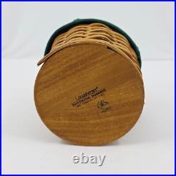 Longaberger VTG Canister Basket Set of 4 with Lids Liners Protectors & Charms