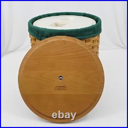 Longaberger VTG Canister Basket Set of 4 with Lids Liners Protectors & Charms