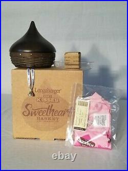 Longaberger Valentines Sweetheart Hershey's Kisses Basket set w liner tie on box