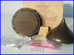 Longaberger Valentines Sweetheart Hershey's Kisses Basket set w liner tie on box