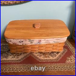 Longaberger Vanity & Envelope Basket Sets Liner, Protectors, Wood Lids