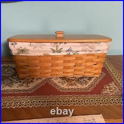 Longaberger Vanity & Envelope Basket Sets Liner, Protectors, Wood Lids