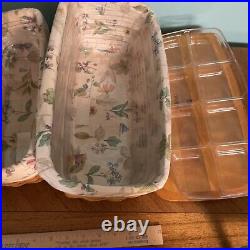 Longaberger Vanity & Envelope Basket Sets Liner, Protectors, Wood Lids