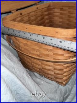 Longaberger Vintage Large Picnic Basket With Plastic Liner