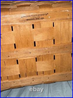 Longaberger Vintage Large Picnic Basket With Plastic Liner