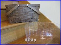 Longaberger Vintage Spring Weave Medium Market Basket Set 16 shipping included
