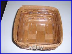 Longaberger WE REMEMBER 911 Basket Set. LID & Protector. NEW