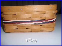 Longaberger WE REMEMBER 911 Basket Set. LID & Protector. NEW