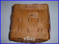 Longaberger WE REMEMBER 911 Basket Set. LID & Protector. NEW