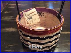 Longaberger WICKED WITCH BASKET Set with Protector & WITCH BOOTS Tie-On-RARE-NWT