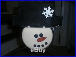 Longaberger WROUGHT IRON SMALL SNOWMAN STAND WithBASKET SETS, Pre-Owned