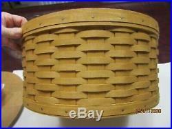 Longaberger Warm Brown Hat Box Basket Set