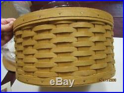 Longaberger Warm Brown Hat Box Basket Set