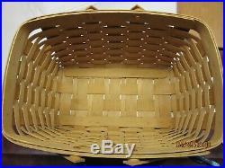 Longaberger Warm Brown Medium Market Basket Set with Lid