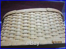 Longaberger Warm Brown Small Workload Basket Set with Lid and Two Liners