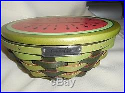 Longaberger Watermelon Basket Set Collectors Club Edition 2010