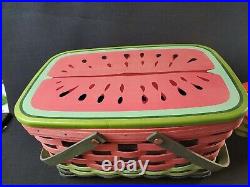 Longaberger Watermelon Basket Set With Lids