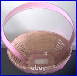 Longaberger Weavers Large Easter Basket Set-Pink-NEW (Please Read Description)