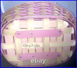 Longaberger Weavers Large Easter Basket Set-Pink-NEW (Please Read Description)