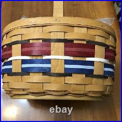 Longaberger Welcome Home Patriotic Oval Spring Basket Set New