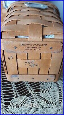 Longaberger Whicker Basket Canister Set 3 With Liners Lids
