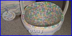 Longaberger Whitewash Jelly Bean Easter Basket 2000/Large and Small Basket Set