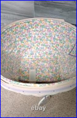 Longaberger Whitewash Jelly Bean Easter Basket 2000/Large and Small Basket Set