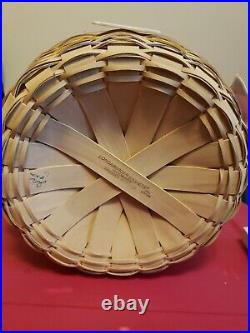 Longaberger Whitewash Large Easter Basket Set 2000