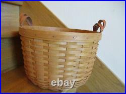 Longaberger Wildflower Basket Set Trad Red Lnr round sm corn shipping included