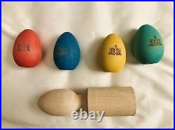 Longaberger Woodcraft (Set of 5) EXTREMELY RARE Easter Eggs Wood