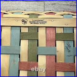 Longaberger Woodcrafts 2007 Floral Blooms Small Market Basket with Lid & Liner