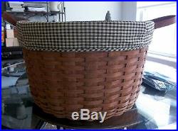 Longaberger Work Around, Pot o Gold, PARTY BASKET SET + 3 LINERS Rich Brown NEW