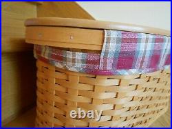 Longaberger Work Load Basket Set Small with Lid Orchard Park shipping included