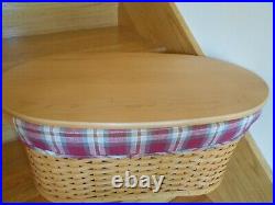 Longaberger Work Load Basket Set Small with Lid Orchard Park shipping included